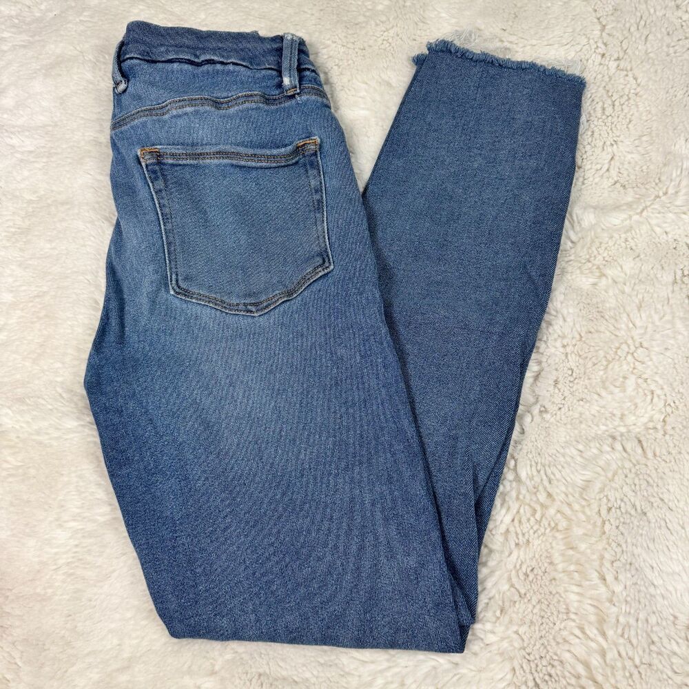 Good American Straight Leg Jeans Blue Denim Size 2
